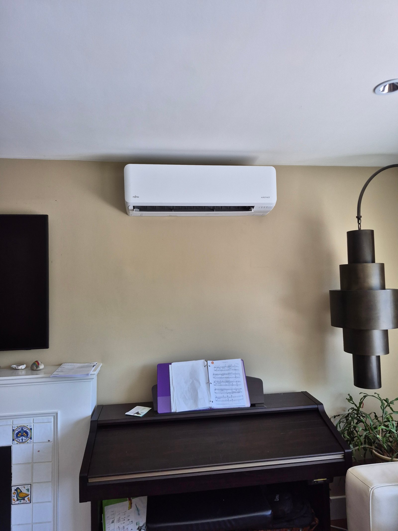 Wall-mounted ductless mini-split indoor unit