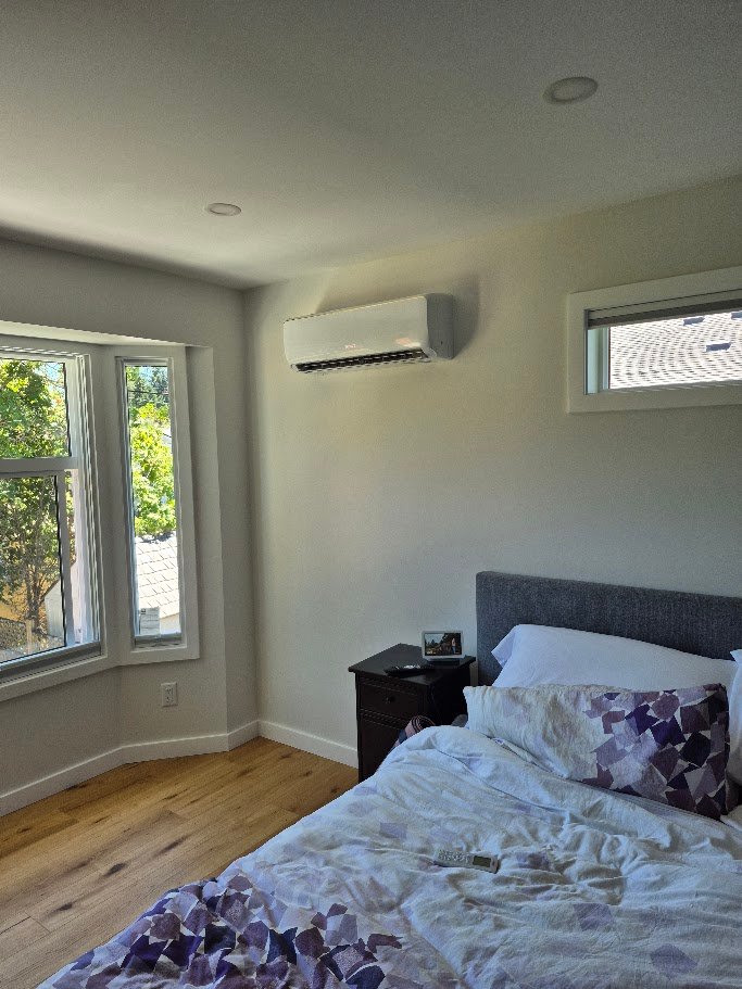 Wall-mounted ductless mini-split heat pump indoor unit